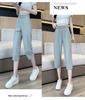 2025 Plus Size Women's High-Waisted Ice Silk Capris - Mid-Length Casual Harem Pants for Short Individuals