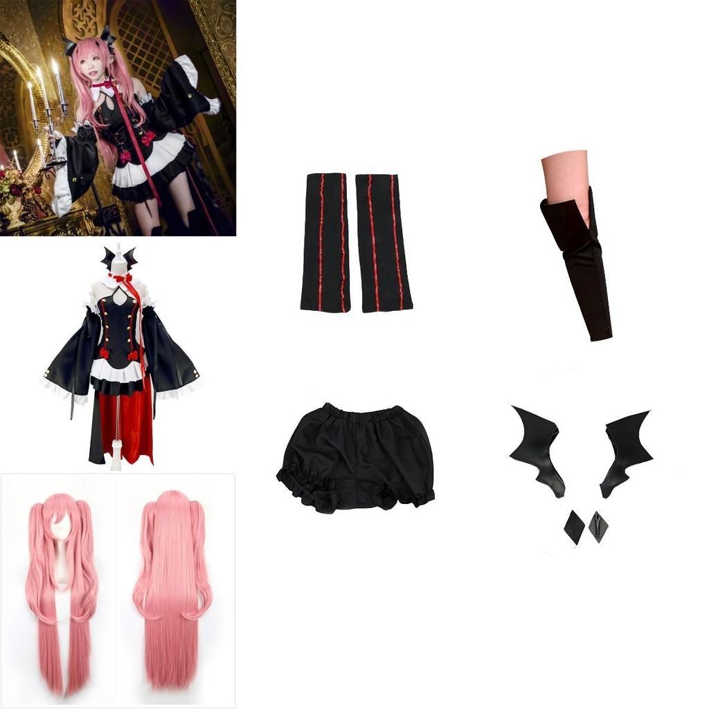 Елегантна сукня для косплею вампіра Крул Тепеш з аніме «Сераф кінця» чорного кольору