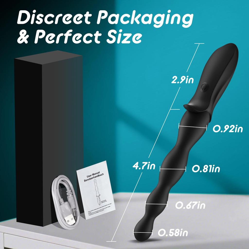 Vibrating Anal Beads: An Adult Sex Toy Suitable for Men, Women, and Couples; a Flexible Silicone Prostate Massager and Anal Vibrator; Anal Sex Toy