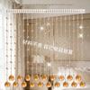 Transparent Crystal Bead Door Curtain for Wedding Decoration - DIY Hanging Partition with Feng Shui Elements, No Punching Required.