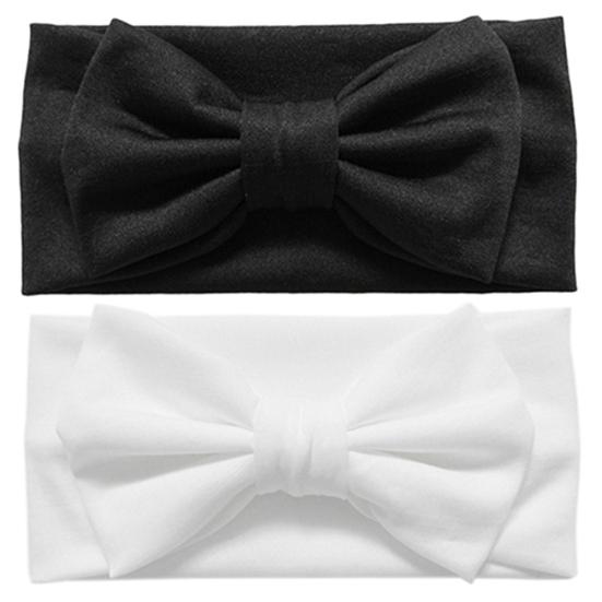 Cute Baby Toddler Solid Candy Color Bowknot Bow Stretch Headband Hair Band Accessory