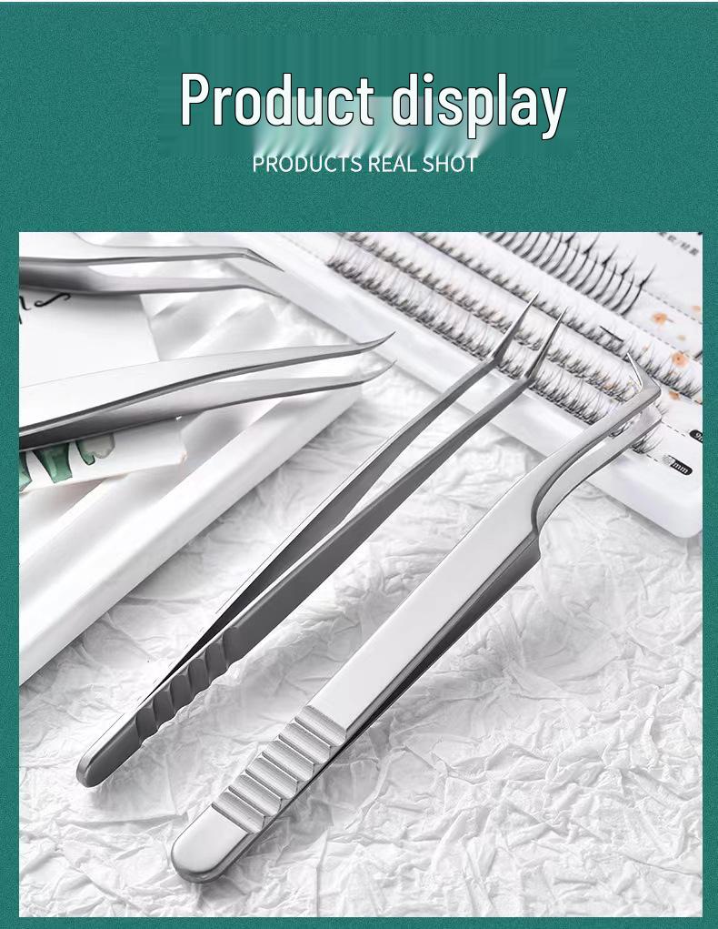 Ukraine Precision Curved Eyelash Tweezers for False Lash Application