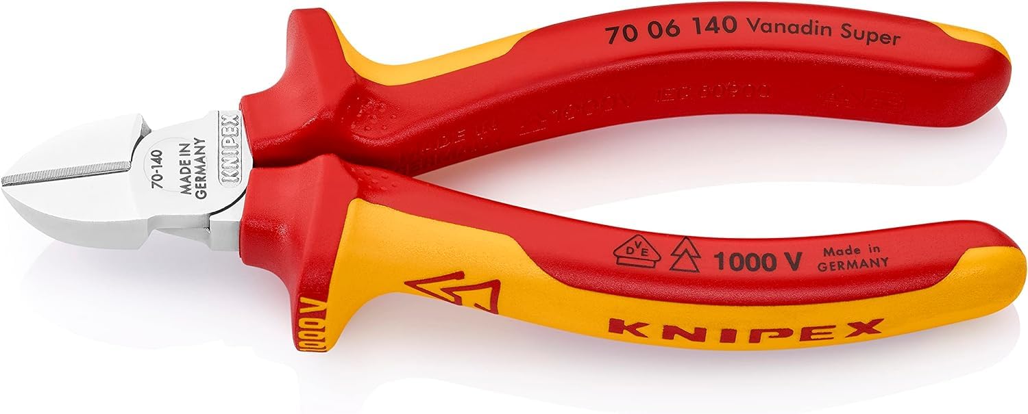 

KNIPEX 7006-140 Insulated Diagonal Cutters, 1000V (SB)
