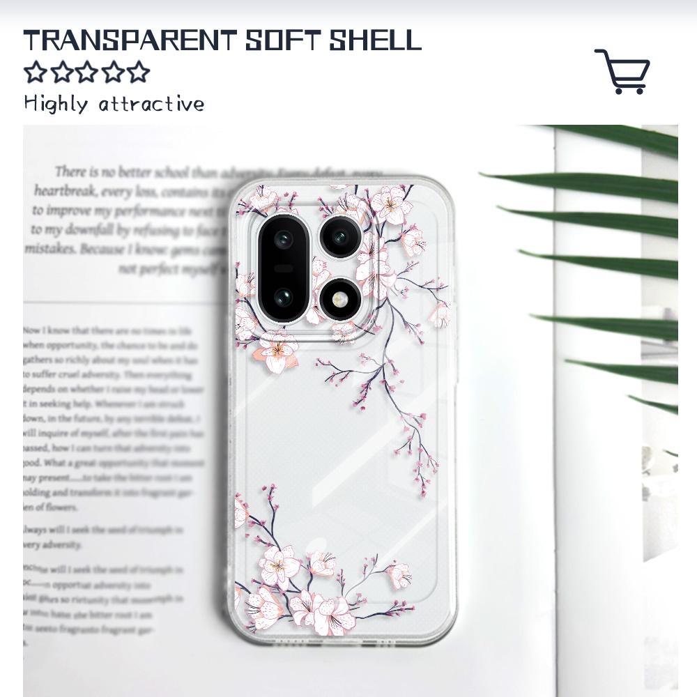 Flower Dance Transparent Phone Case For Oneplus 15 13T 13R 12 12R 11R 10R 10 Pro 9RT Nord 2 5 CE2 CE5 5G Soft TPU Cover