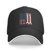 MechanicUSAFlagBaseballCap Mens Vintage Snapback Hats Trucker Hats Dad Hat Black