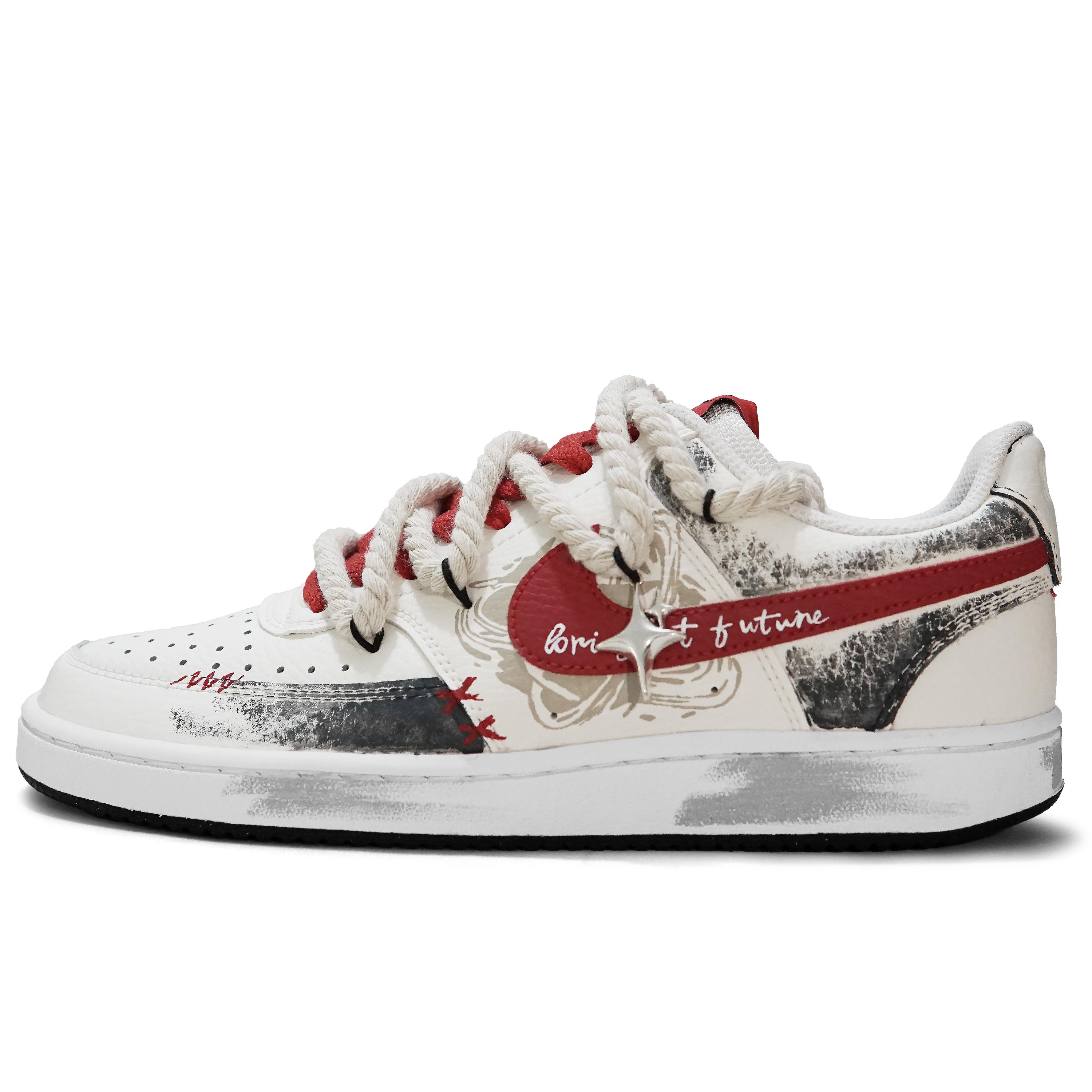 

Nike Court Vision 1 Red Mango Illustration Abrasion Resistant Abrasion Resistant Low top Skateboard Shoes Men s Black DM1187-101(Team1094-) 42.5