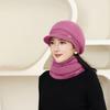 New Autumn and Winter Old Men's Hat for Women Knitted Versatile Warm and Casual Rabbit Fur Thickened Fashionable Wool Pot Hat Grandma Style