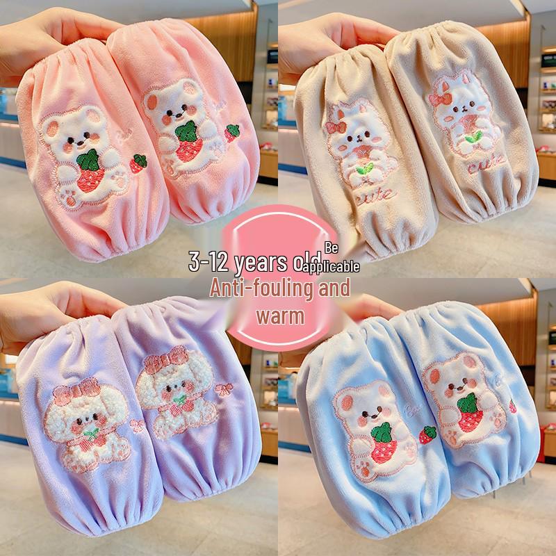 Anti-Stain Cartoon Baby Arm Sleeves for Boys & Girls - Cute, Protective, Autumn/Winter