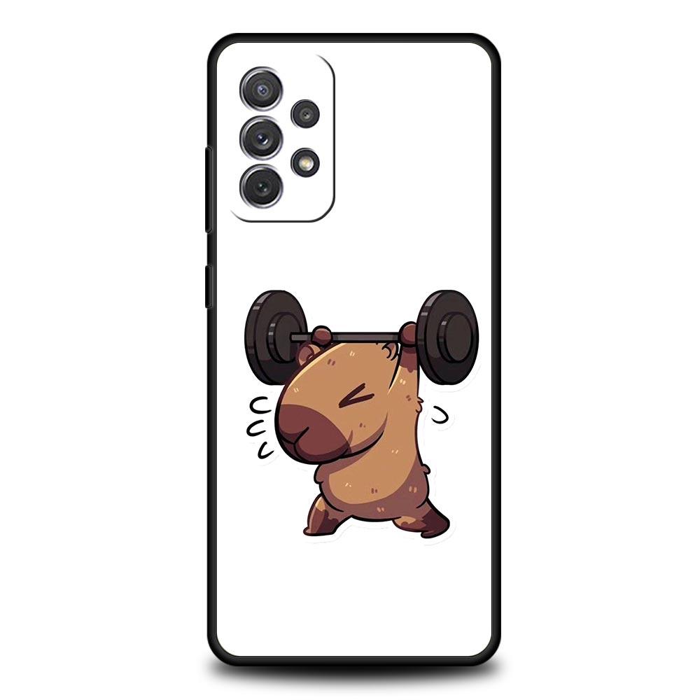 Cartoon Capybara Couple Paired Case for Samsung A51 A71 A21S A12 A11 A15 A25 A31 A41 A23 A33 A53 A73 A05S A13 5G A35 A55 Cover