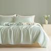 Solid Color Dual Tone Washed Ice Silky Bedding Set Summer Cool Feeling Bed Sheets Modern Simple Soft Breathable Comforter Sets