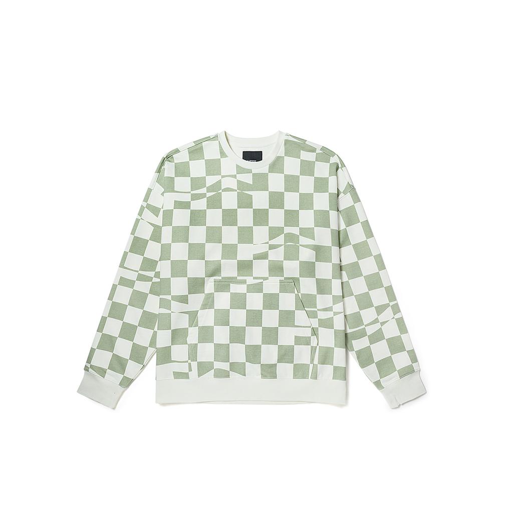 New Vans Sweatshirts Men's Light Green Checkerboard VN00091KC1C