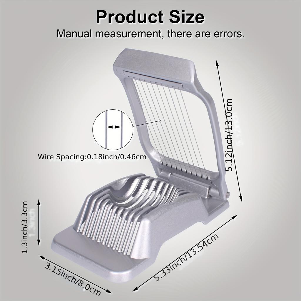 Aluminum Egg Slicer Multi-Functional Kitchen Tool for Hard Boiled Soft Eggs
