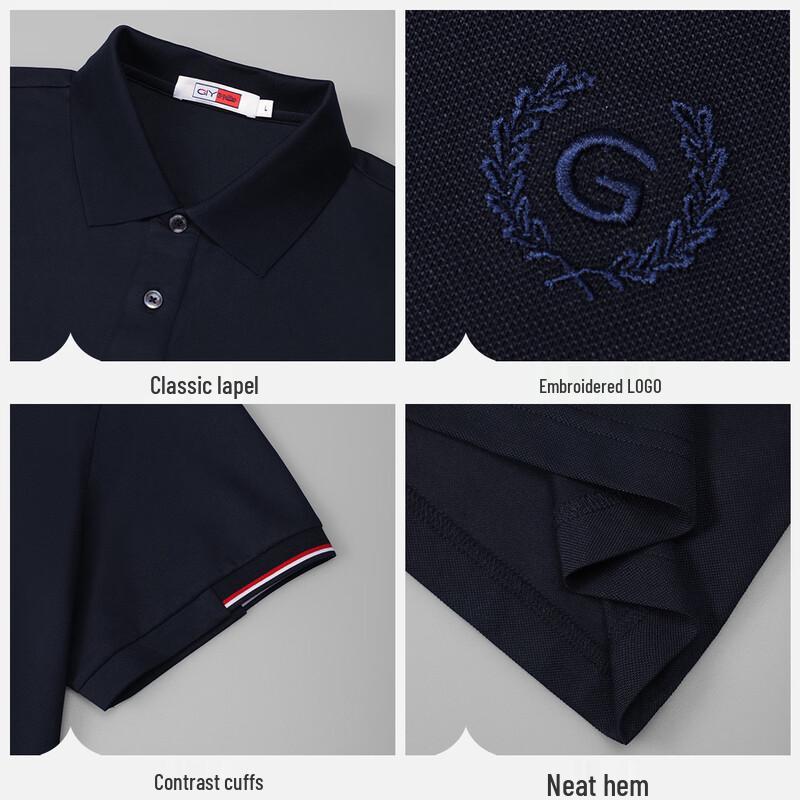 Goldlion Men's Short Sleeve Polo Shirt