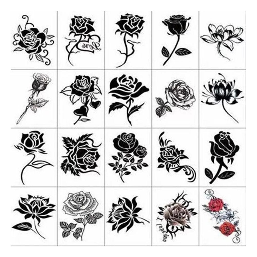 20/50pcs Waterproof Tattoo Stickers Sexy Simulation Collarbone Stickers Tattoo Butterfly Flower K9U6