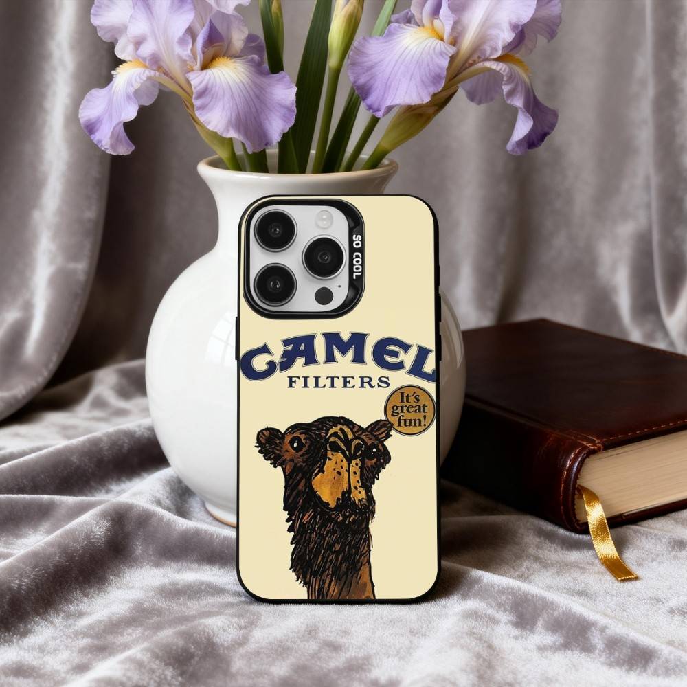 C-Cigarette-B-Brand C-Camel Phone Case For iPhone17,16,15,14,13,12,11 Plus,Pro Max Black Candy silver phone case iPhone17