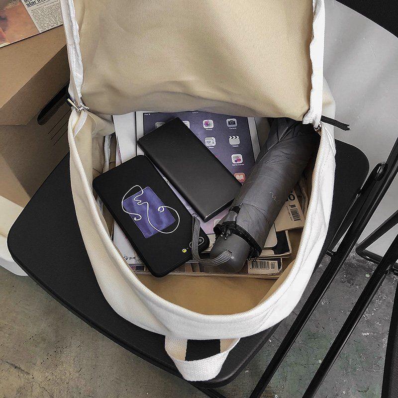 IELGY Schoolbag Student Korean Version Harajuku Backpack Simple Fashion All-Match Campus Style Backpack