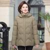 Middle-aged and elderly down jackets for women's new winter models, small people, thickened foreign-style white duck down mother jackets