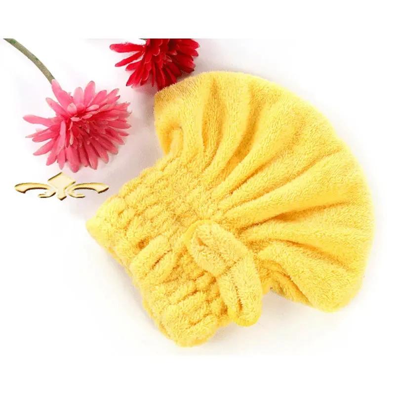 Absorbent Quickly hair drying shower cap turban towel Microfiber hair towel Bathroom Products for Women Girls Ladies