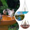 Solar Cascade Hanging Bird Bath Fountain, Solar Water Pump Three-Tiered Bird Bath Tub , Hanging Hook for Garden Patio Wildlife