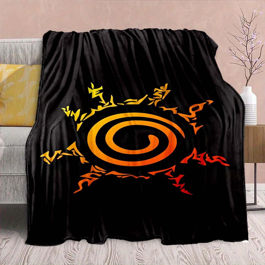 Naruto Anime Flannel Blanket - Soft Warm Perfect for Sofa, Bedding Camping Travel Office Home Decor -QJY