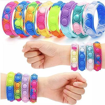 Silikon Pop It Fidget Blasenarmband Blasen drücken Stressabbau Fidget Spielzeug Müdigkeit Depression lindern Entspannen Pop Geschenk Für Kinder