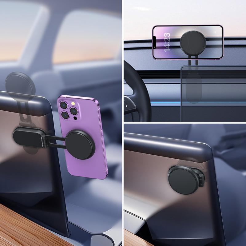 360 Degree Rotating Magnetic Car Phone Holder Foldable Design Compatible with Dashboard Mount and Multiple Cars