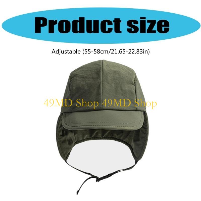 49MD Stilvolle Uschanka mit Ohrenwärmer Outdoor Teens Streetwear Baseballkappen für Ski Radfahren Schnelltrocknend Wintermütze