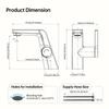 Modern Bathroom Faucet with Digital Temperature Display - Touchscreen-like interface, No Battery Celsius/Fahrenheit Switch