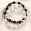 2Pcs Cross Beaded Bracelet Set For Men Women Fashion Black White Beaded Bracelet Trendy Punk Party Daily Wear Jewelry Gifts 2026