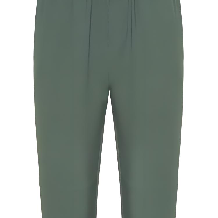 Reebok Solid Color Mid-Rise Tapered Knit Sports Pants Men bottoms Dark-Green 23RMS605MGL1