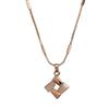 2026 Rose Gold Geometric Square Clavicle Necklace for Women - Elegant, Versatile, High-End