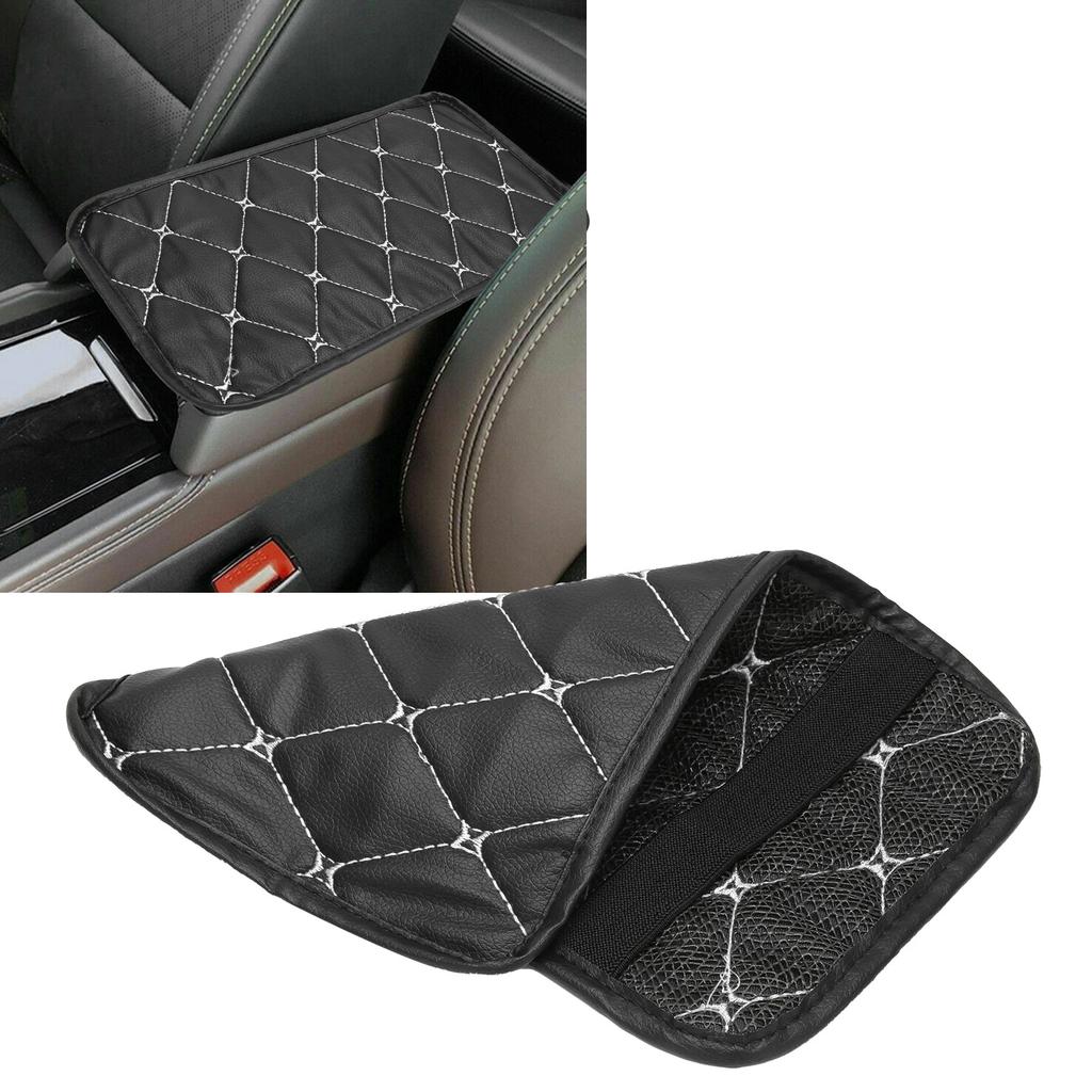 Armrest Box Mat Waterproof Dustproof PU Lther Mat Storage Box Cover Pad for Car Use