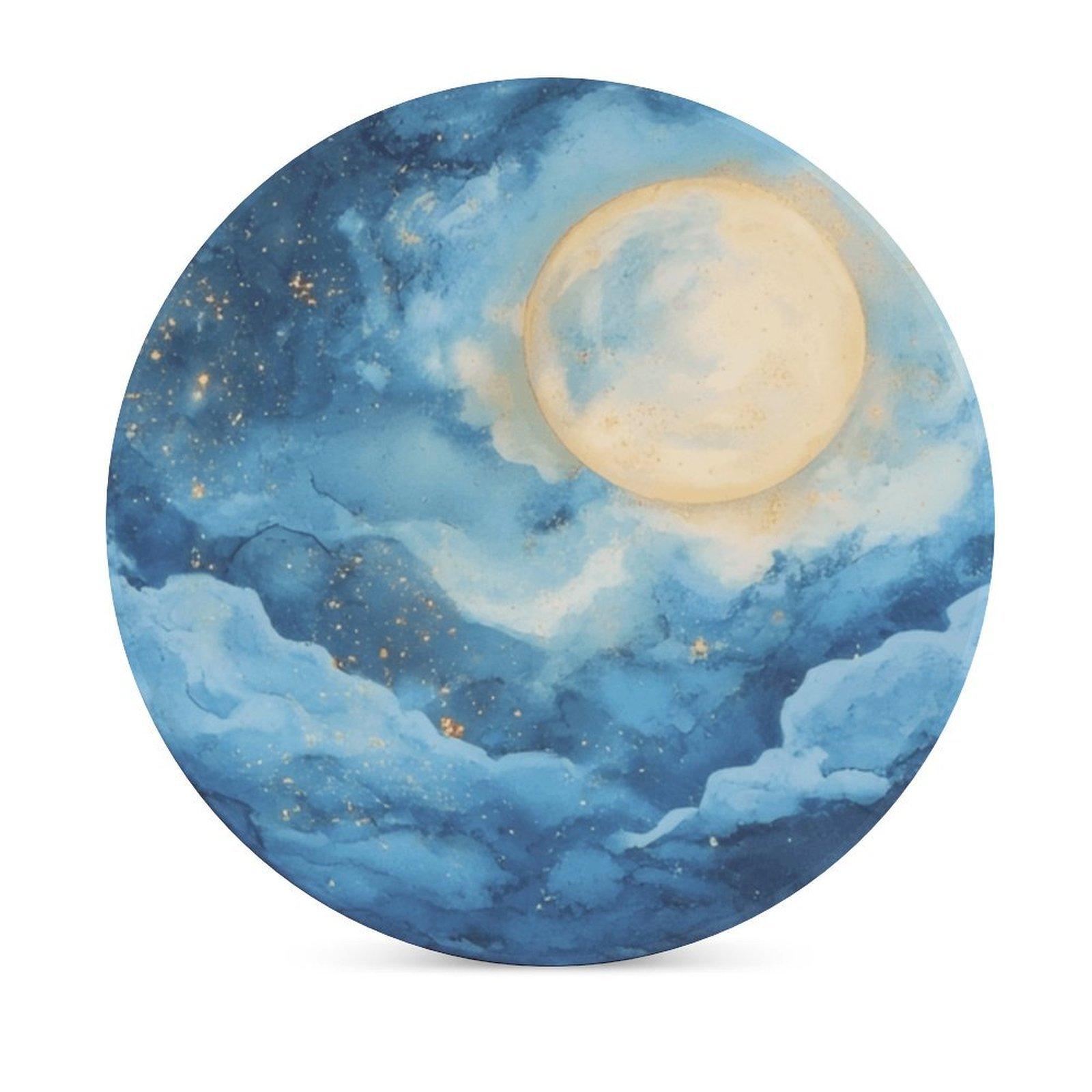 

1 шт. Круглая керамическая подставка Звезда Впитывающая подкладка Пробка Нескользящая Высокая температура Подставки для кофейных чашек Кухонные предметы Аксессуары