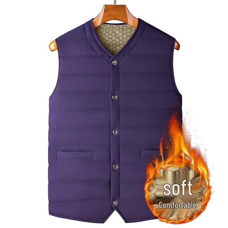 

Lightweight Down Vest for Middle-Aged & Elderly: Warm Sleeveless Winter Wear for Men & Women XL