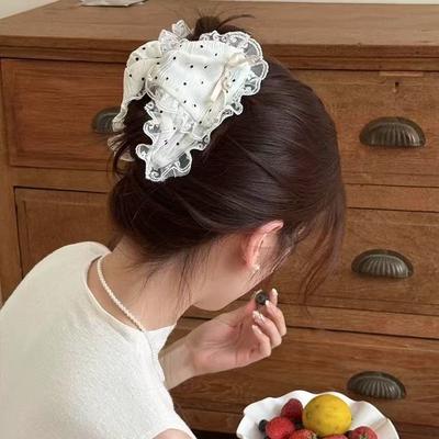 Französische elegante und sanfte Spitzen-Punkte-Klammer, hochwertige Haarklammer mit Hai-Zähnen, Temperament-Haarspange, Haarschmuck für den Hinterkopf