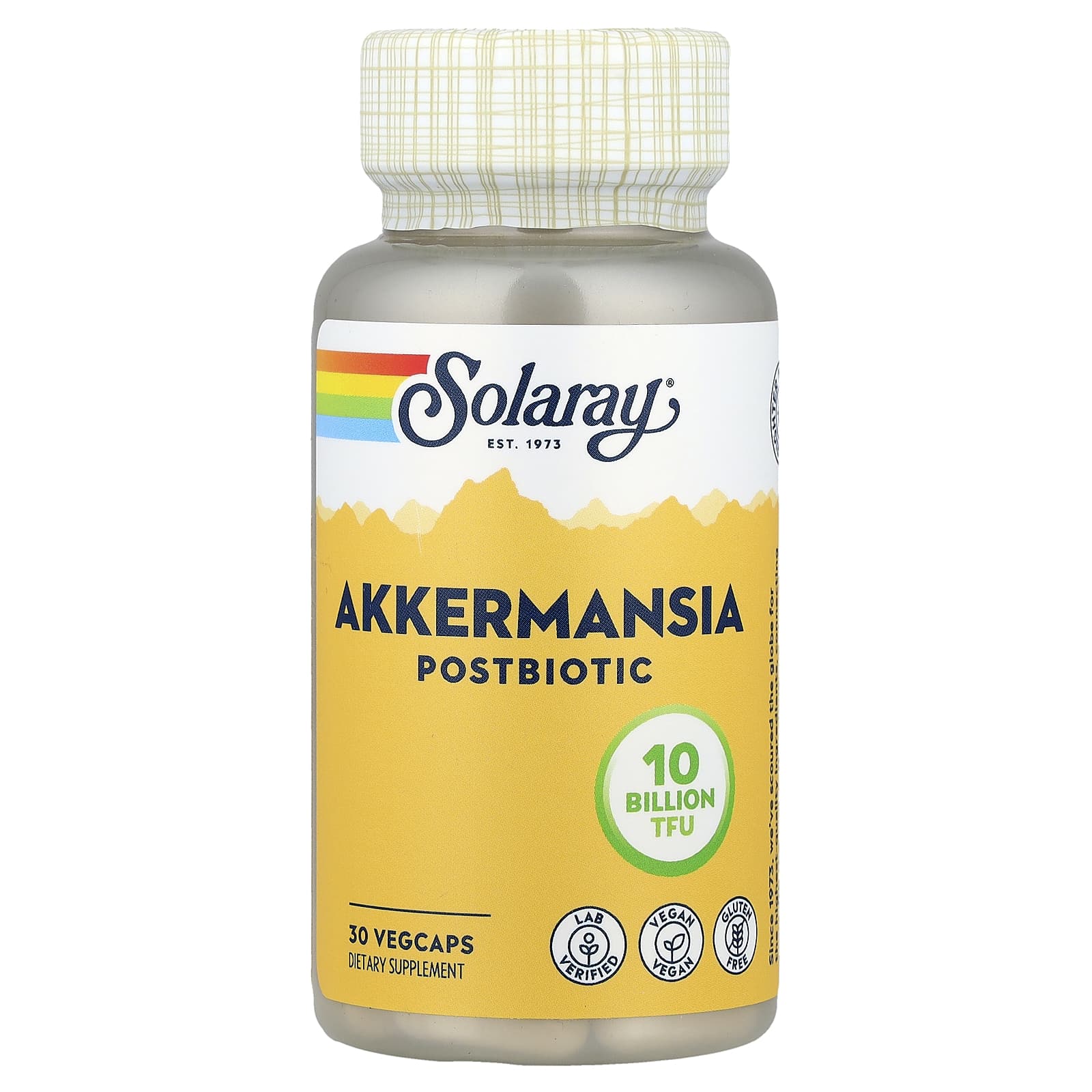 

Solaray, Akkermansia Postbiotic, 10 Billion TFU, 30 Veggie Capsules