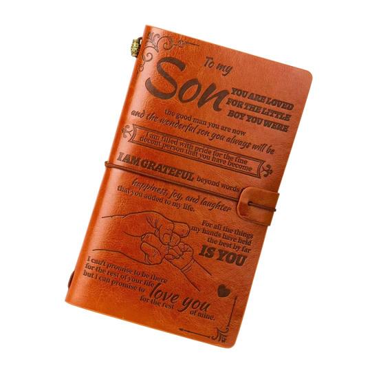 Journal Notebook Loose-Leaf Refillable Faux Leather Cover with Elastic Strap