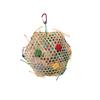 Bird Toys, Foraging Shredder Hanging Toys With Metal Hook, Bamboo Frame, Bamboo Woven Porous Structure Bird Cage Accessories For Cockatiel Budgies