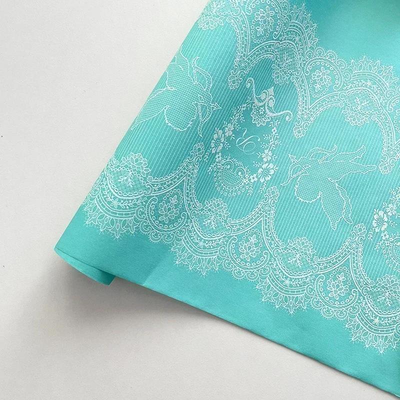 53cmX6yards Love God 3D Lace Art Paper Flower Bouquet Colorful Printed Floral Page Handmade Floral Gift Packaging Material Cover