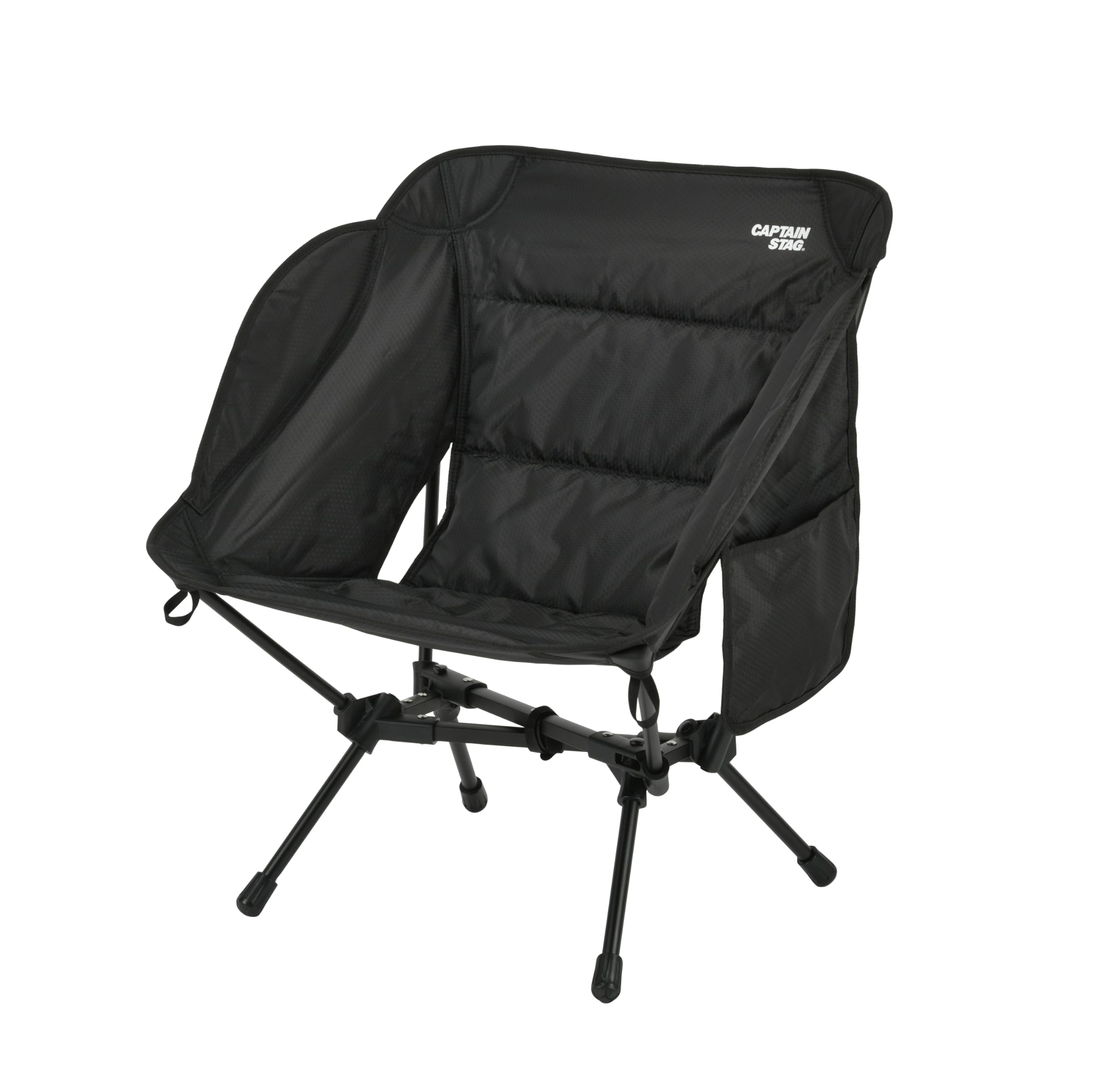 

Captain Stag Trekker Outdoor Cushion Light Chair with Side Pockets and Storage (CAPTAIN STAG) Chair, Bag, Black, UC-1905 чёрный