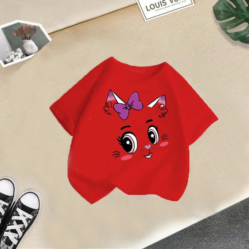 2026 New Summer Girls' Short-Sleeve T-Shirt - Stylish Children's Clothing Top
