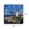 Wooden Square Wall Clocks Silent Non ticking Battery Powered For Home Kitchen Living Room Office Decor