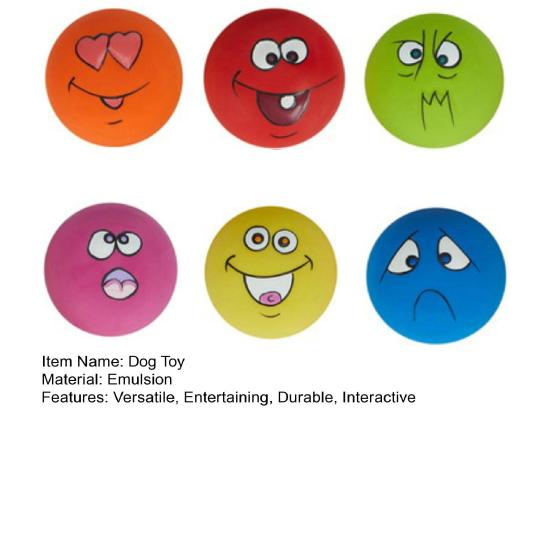 6ks psí hračka kreslený úsměv proti kousnutí psí míček proti kousnutí interaktivní