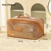 Large Capacity High-End Mesh Cosmetic Handbag: Stylish Multifunction Travel Toiletry Organizer for Women