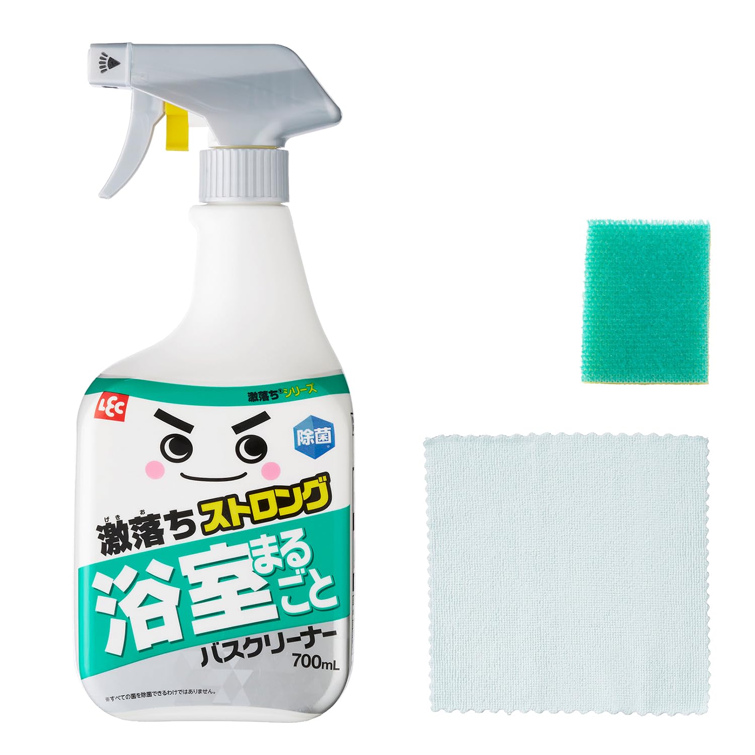 Reck Gekiochi Strong Bathroom Complete Bath Cleaner (Large Capacity 700mL) Cleaning Tool 3-Piece Set Contains Disinfectant Powerful Chelating Agent