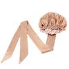 Double Layer Satin Bonnet Hair Wraps Long Band Custom Designer Bonnets Adjustable Elastic Bonnet