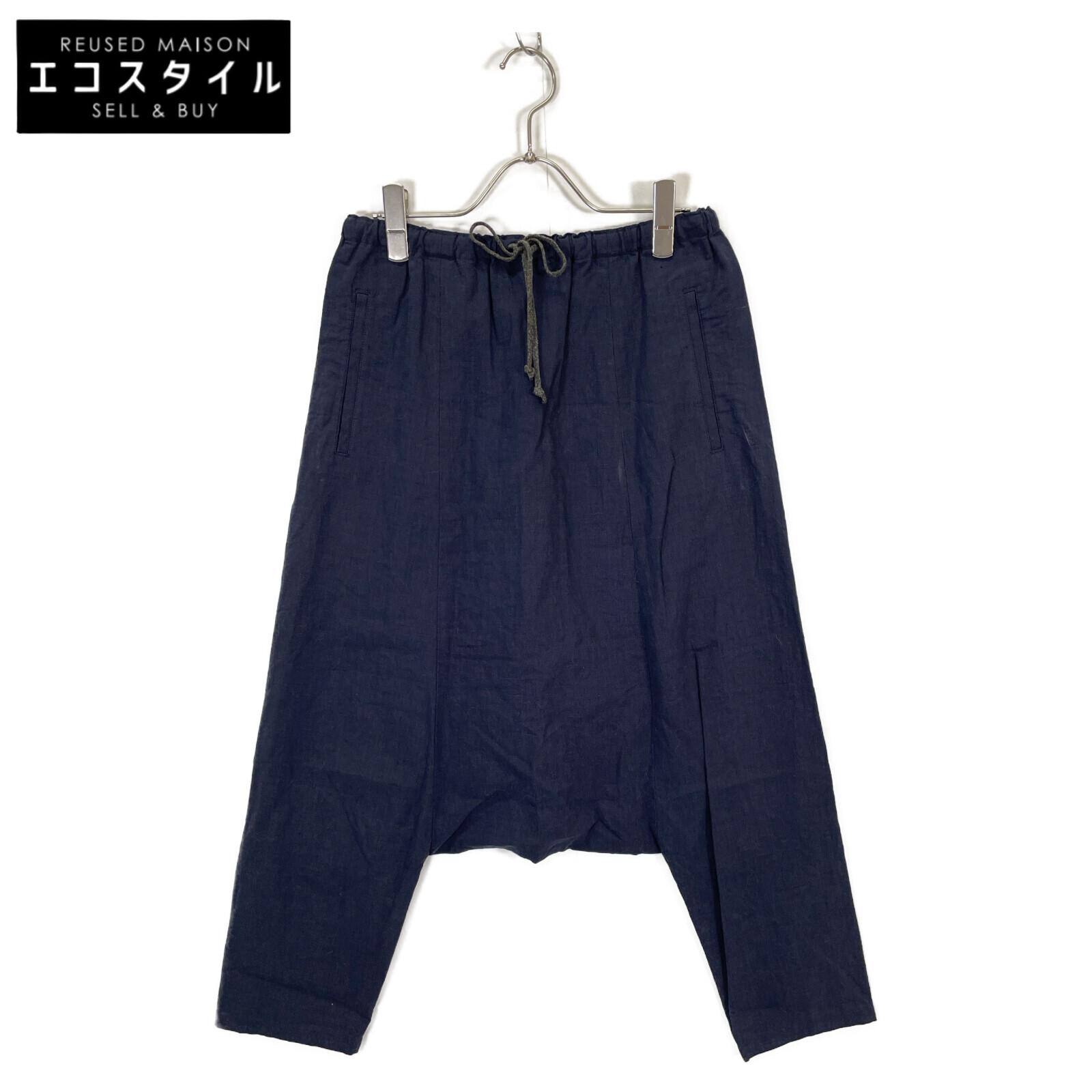 

ARTS&SCIENCE Navy 031-L327-114 Linen Sarouel Wide Pants Bottoms 1 Dark grayUsed