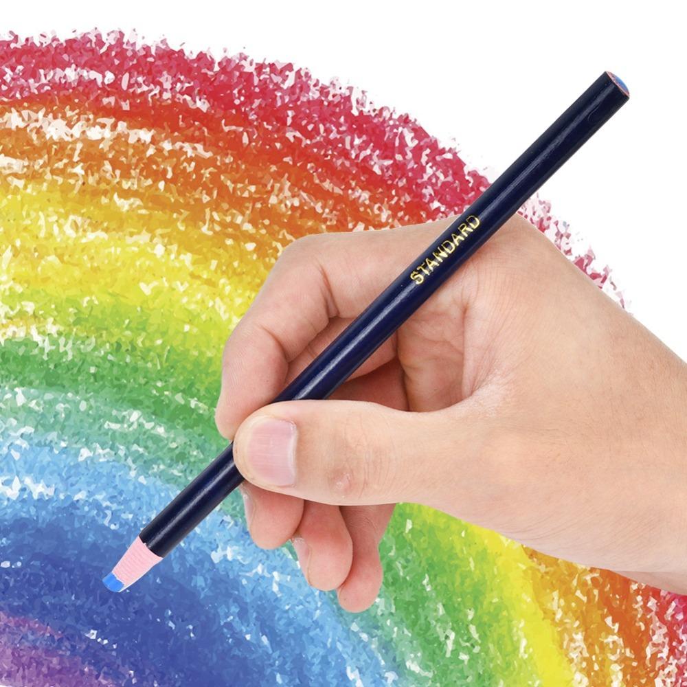 12pcs 6 Colors Fabric Marking Pencil Non-Sharpening Erasable Pen Sewing Crayons For Sewing