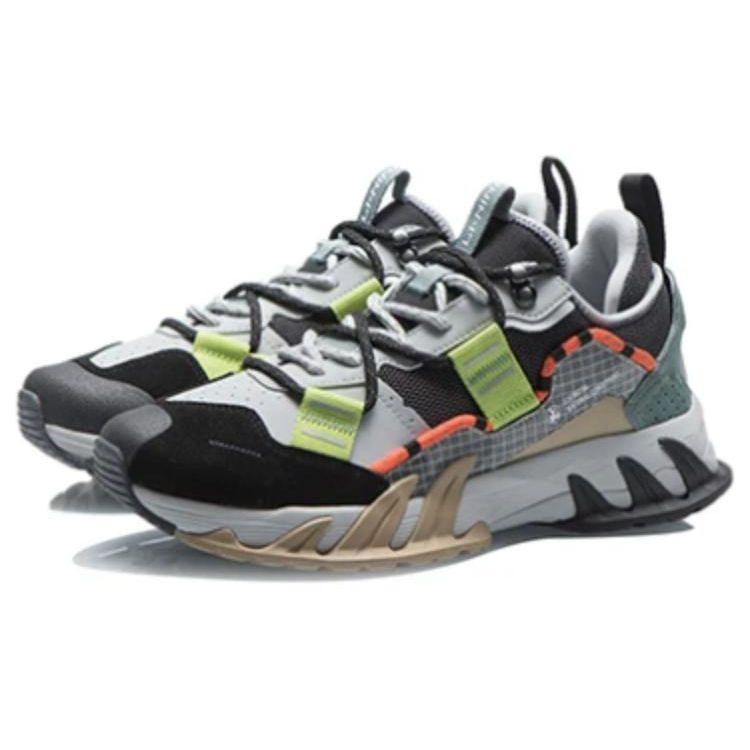 Li-Ning Ace Comfortable Fashion Reflective Shock Absorption Low-Top Running Shoes Men sneakers Black ARDR003-1