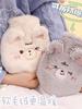 Large Capacity Hot Water Bottle for Female Students, Cute Cartoon Plush Hot Water Bag